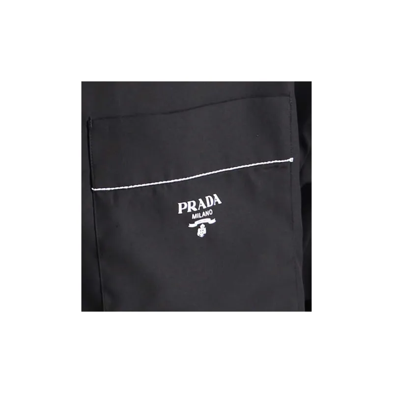 PRADA Contrasting Trim Button Up Shirt-5