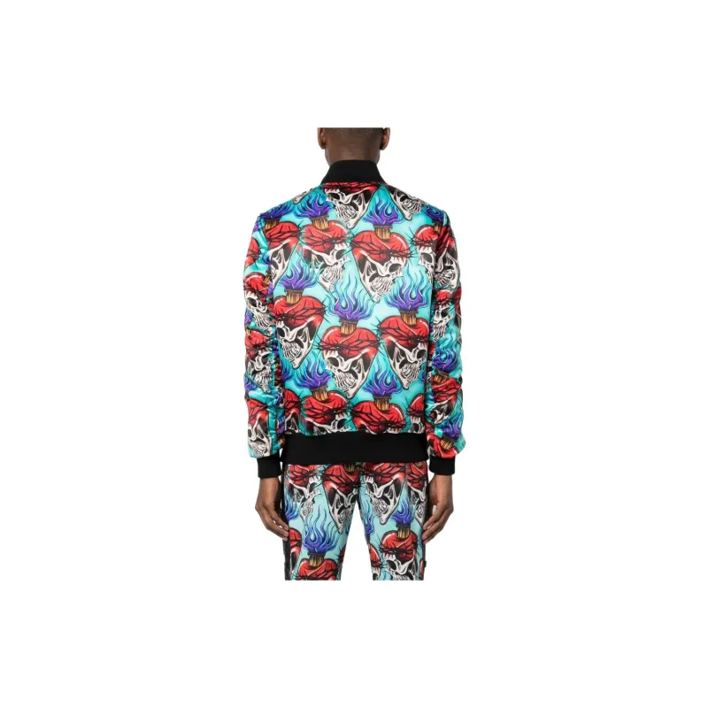 PHILIPP PLEIN Tattoo motif Embroidered Bomber Jacket-2