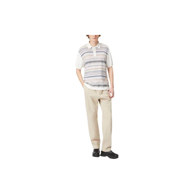 MISSONI Zigzag Knit Polo Shirt-1