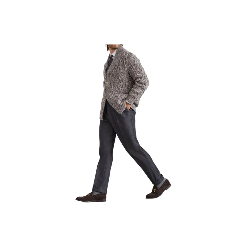 Brunello Cucinelli Cable Knitted Button Up Cardigan-3