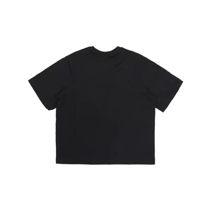Nike Women'ss Logo Print Sporty Breathable T-Shirt Black-1