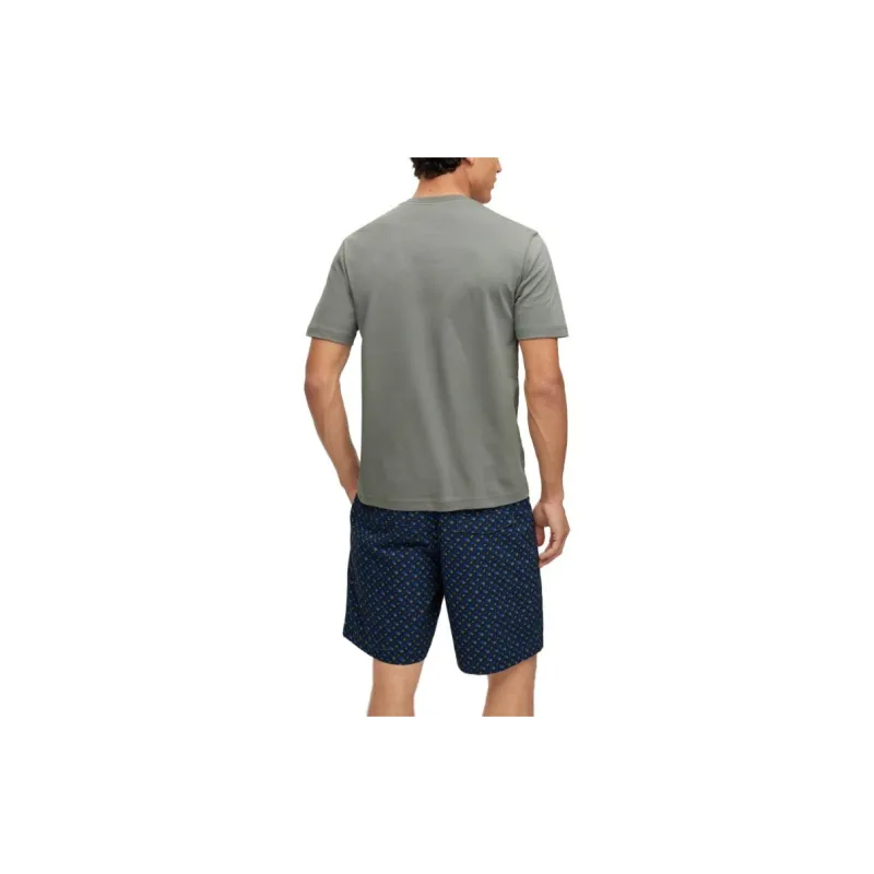 HUGO BOSS Regular Short Sleeved T Shirts Men's Gray Green-3