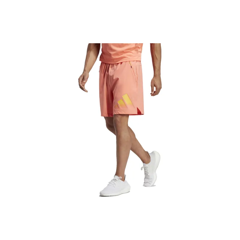 Adidas Casual Shorts Men Coral Merges With Orange-2