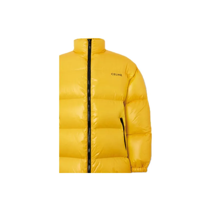 CELINE Logo Printed Zip Up Parka-5