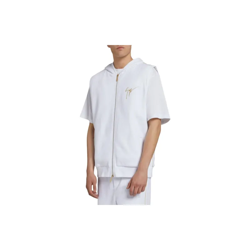 Giuseppe Zanotti Sleeveless Zip front Hoodie-8