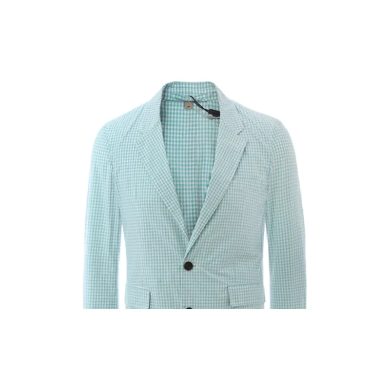 Burberry Business Suits Men White Green Multicolor-4