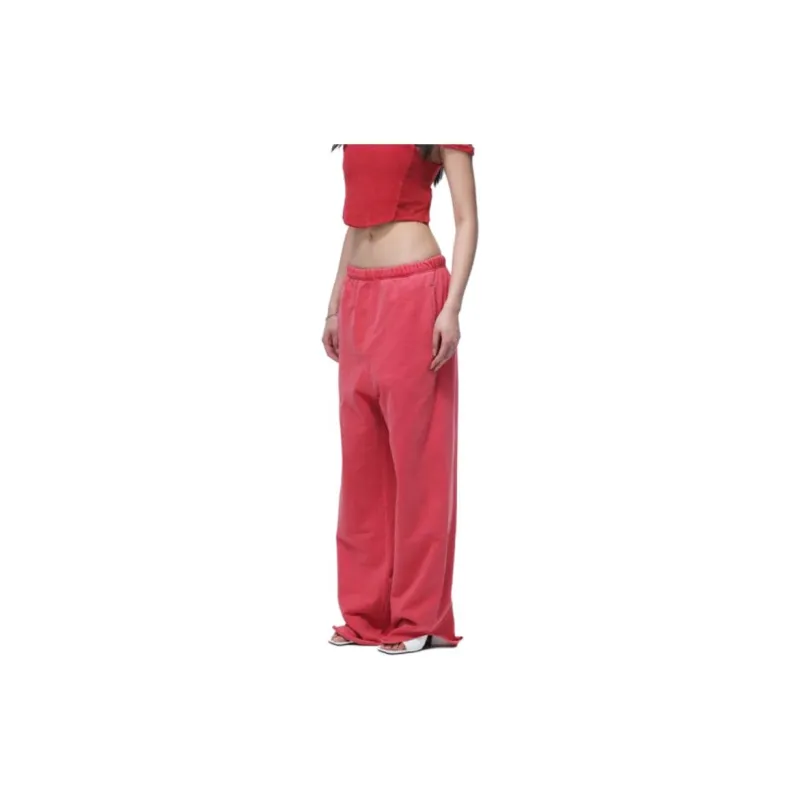 GREG ROSS Knitted Sports Pants Unisex Red-3