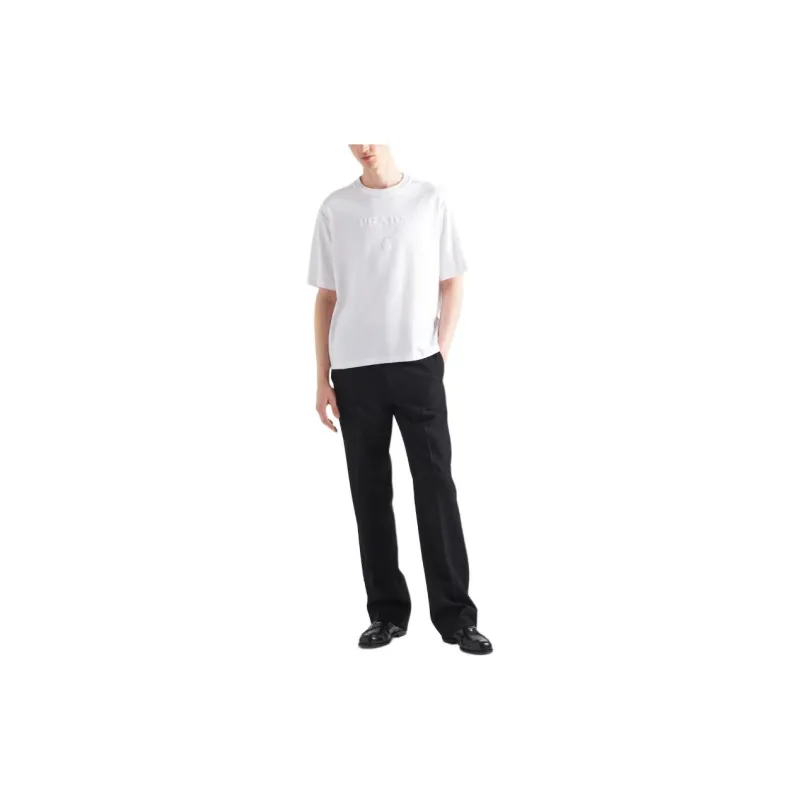 PRADA Logo Detailed Crewneck T Shirt-1