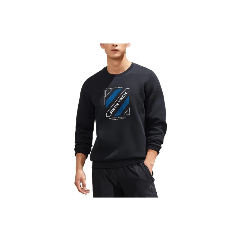 Anta Comprehensive Training Collection Sports Lifestyle Collection Sweatshirt Unisex Black-3