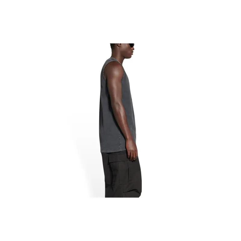 Balenciaga Tank Tops Loose Fit Style Men's Black-4