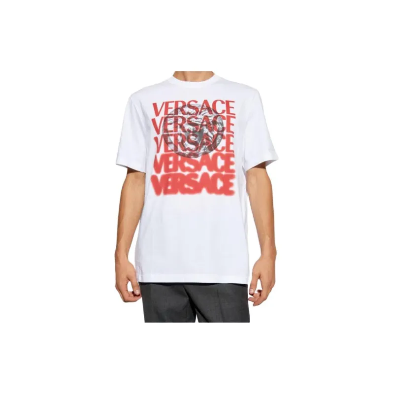 VERSACE Logo Printed Crewneck T Shirt-2