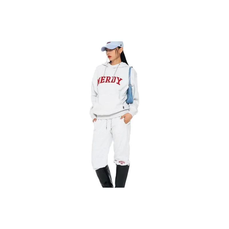 NERDY FW22 Sweatshirt Unisex Cool White-4