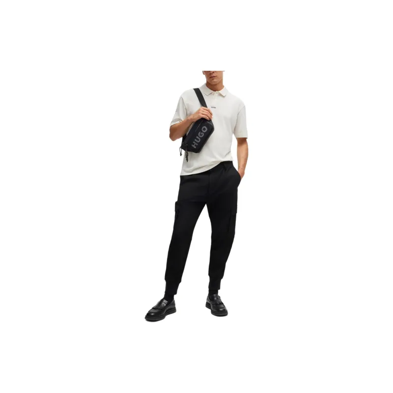 HUGO BOSS POLO SHIRT WITH LOGO PRINT Polo Shirt Men's White-1