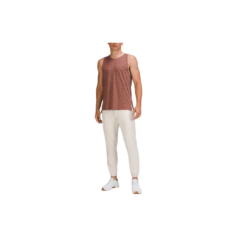Lululemon Textured Train Tank Tops Men's Camouflage Smoky Yellow Jade Graphite Gray-1