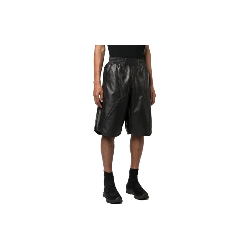 BALMAIN Knee-Length Leather Shorts-3