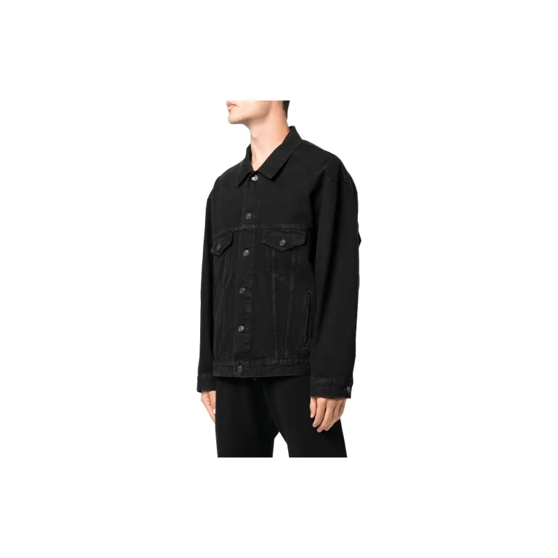 Balenciaga Denim Jacket Regular Fit Men's Black-4