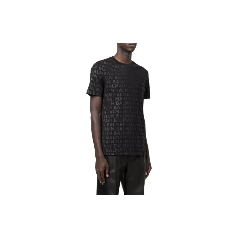BALMAIN T-Shirts Men Black-3