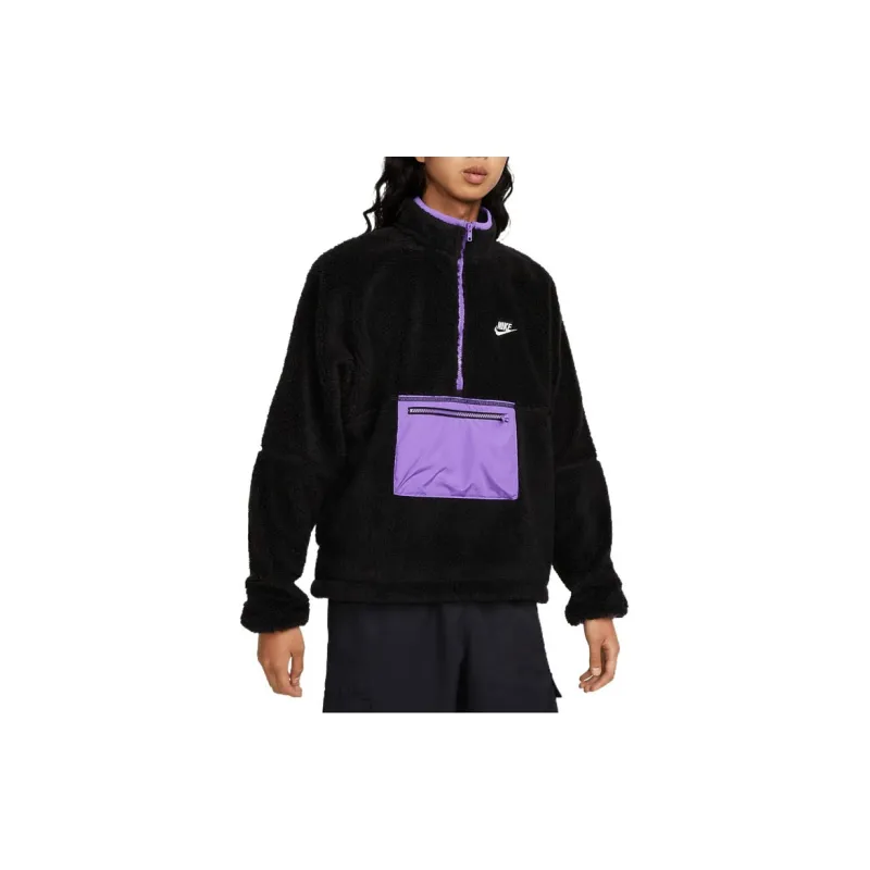 Nike Velvet Jackets Men Black-3