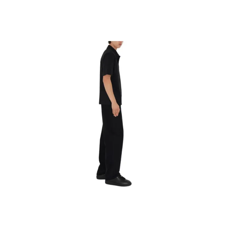 Burberry Logo patch Cotton Polo Shirt-3