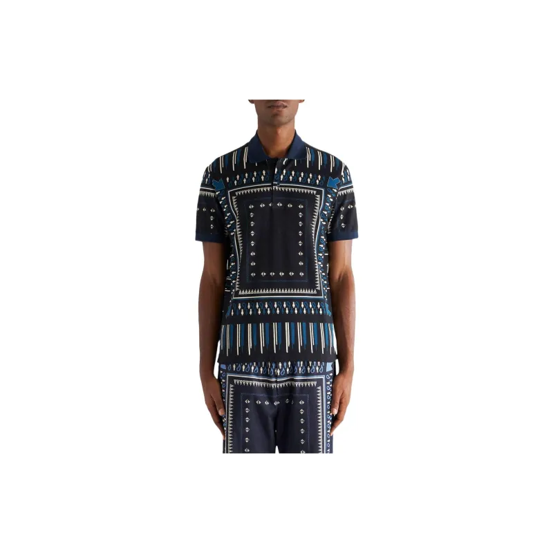 ETRO Graphic Printed Short Sleeved Polo Shirt-2