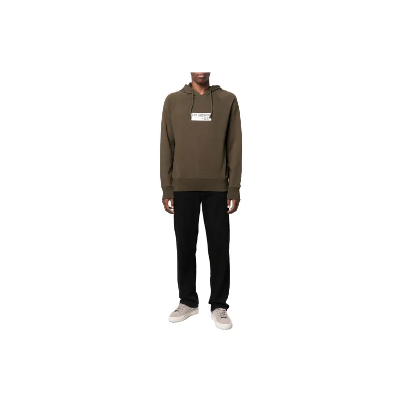 FAY Archive Logo Print Drawstring Hoodie-2