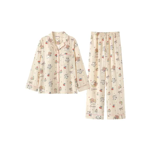 Maultiay Pajama Set Women's Apricot