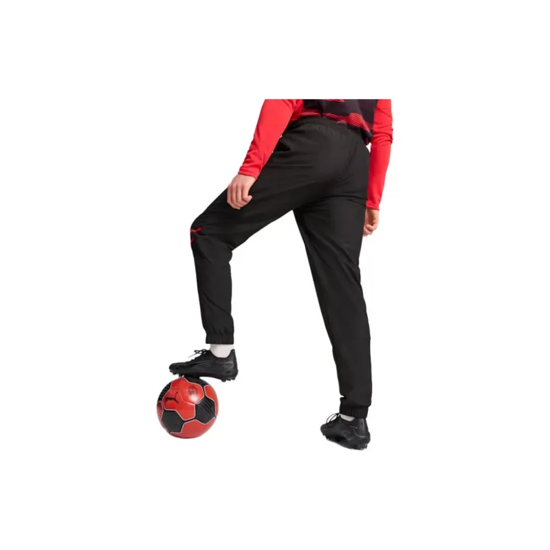 PUMA AC Milan Casual Pants Men's Black Red-4