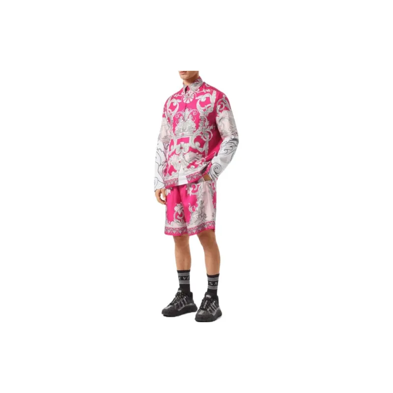 FANSIZHE VERSACE Casual Shorts Men's Pink-3
