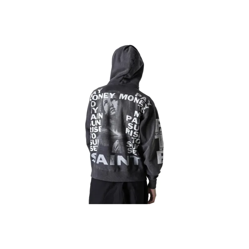 SAINT Mxxxxxx Burned Money Print Pullover Hoodie-3