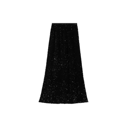 Mm Casual Long Skirts Women's Black