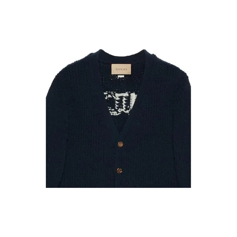 GUCCI FW23 Sweater Men's Dark Blue-4