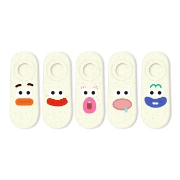 COTTON CHEESE No-Show Socks Unisex 5 Pack
