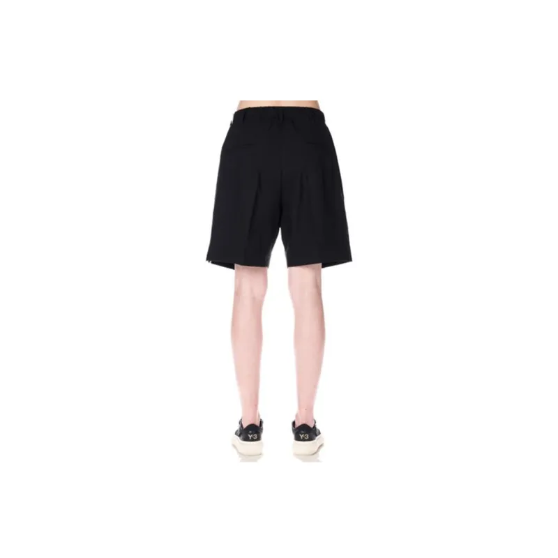 Y-3 Stripe-Detailed Knee-Length Shorts Black-3