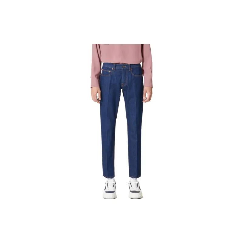Valentino Denim Pants With Maison Valentino Tailoring Label Jeans Men's Blue-1