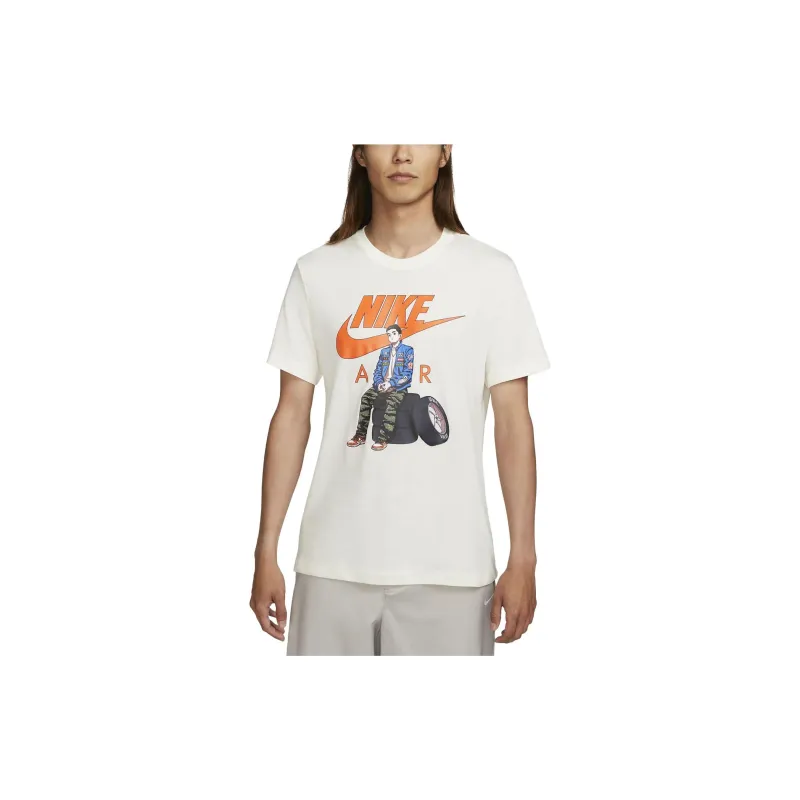 Nike T Shirts Men Light Ivory-2