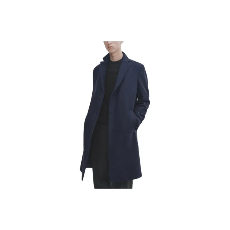 Massimo Dutti Coats Men's Navy Blue-2