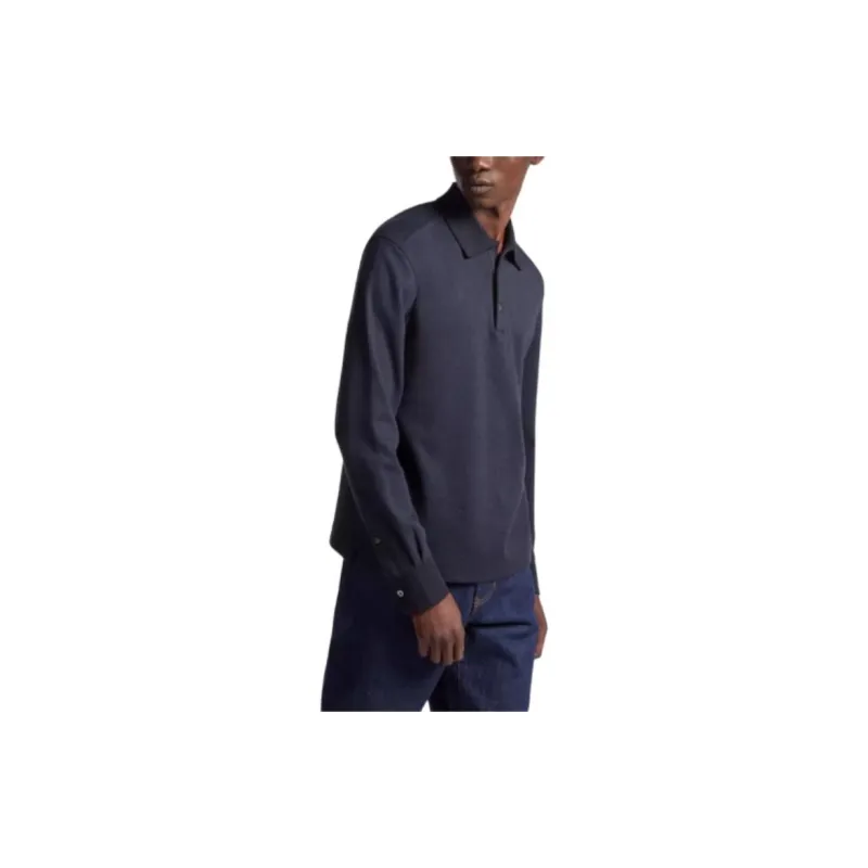 Zegna FW23 Polo Shirt Men's Marine Blue-3