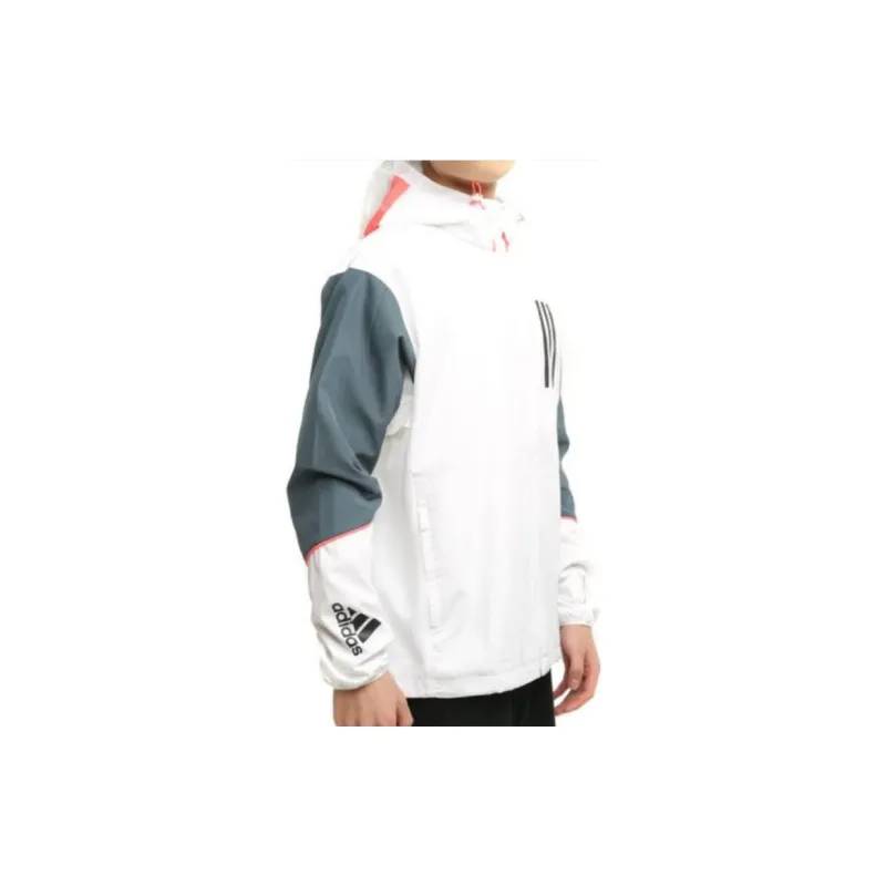 adidas W.N.D. Sports Stylish Hooded Jacket White-5