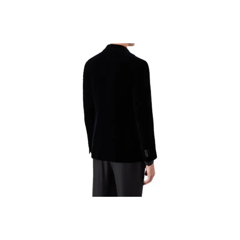 GIORGIO ARMANI Icon George Line Single breasted Stretch velvet Jacket-3