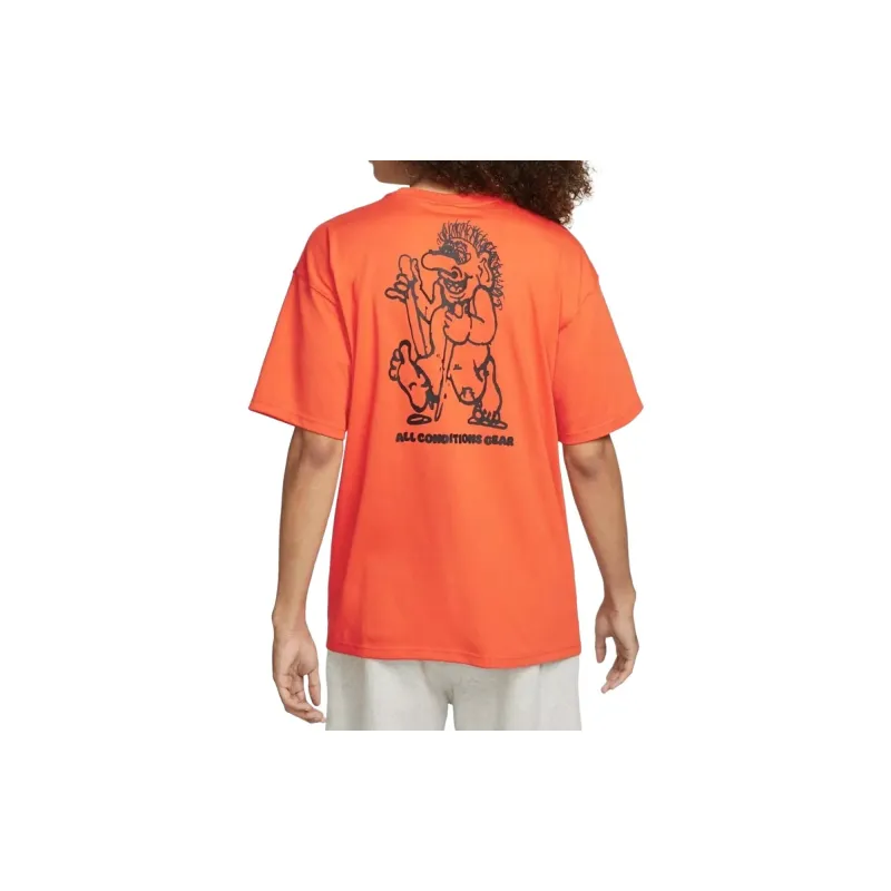 Nike T Shirts Men Orange-3