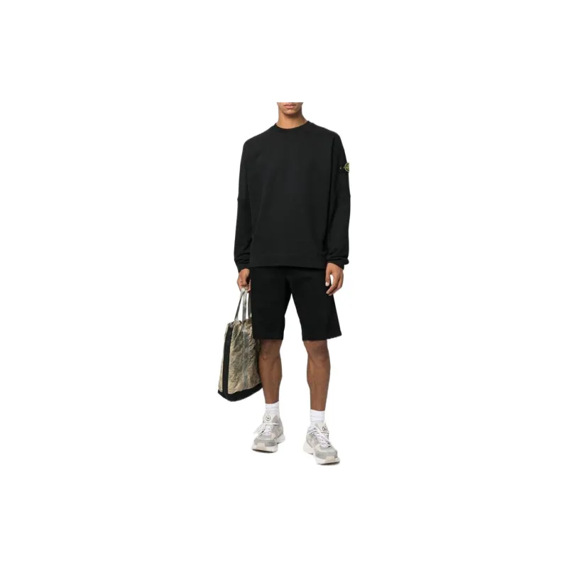 STONE ISLAND Logo Appliqued Cotton Sweatshirt-1