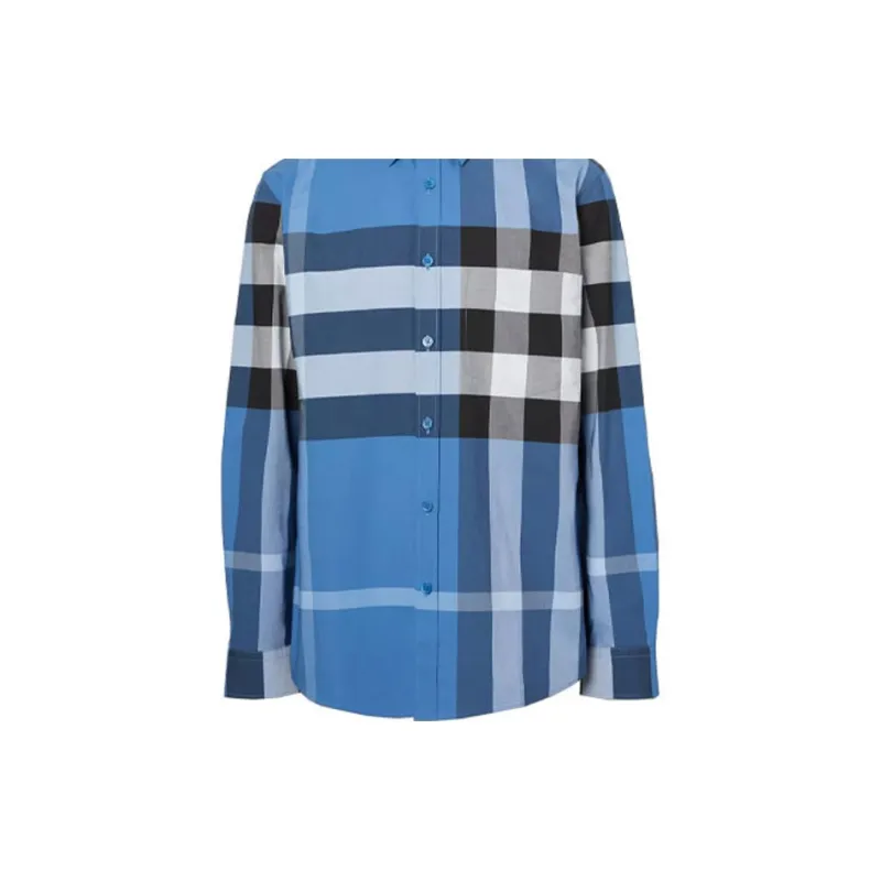 Burberry Shirt Men's Dark Sky Blue-5