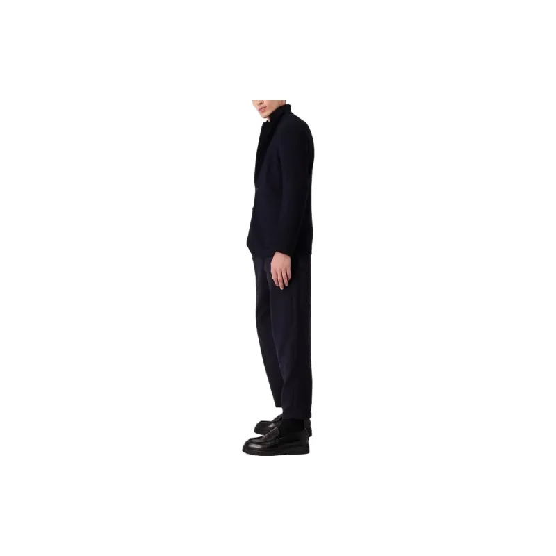 GIORGIO ARMANI Micro canneté Effect Notched lapel Blazer-3
