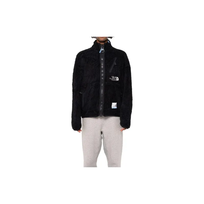 Maison Mihara Yasuhiro Logo Embroidered Zipped Fleece Jacket-1