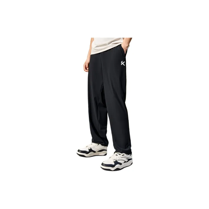 Anta Variety Training Collection Knitted Sweatpants Men's Basic Black-3