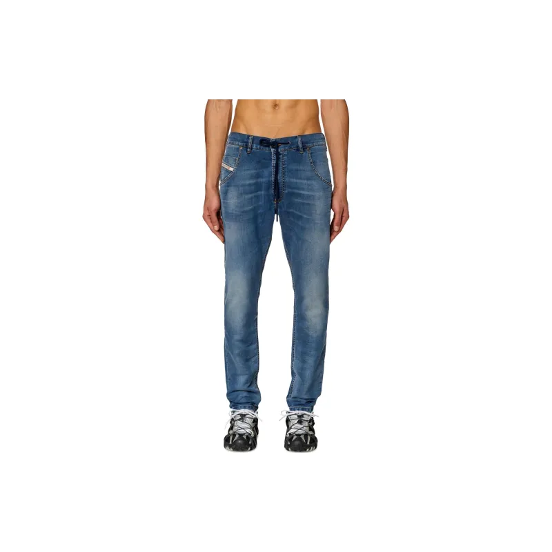 DIESEL Krooley-E-Ne Straight-Leg Drawstring Jeans-1