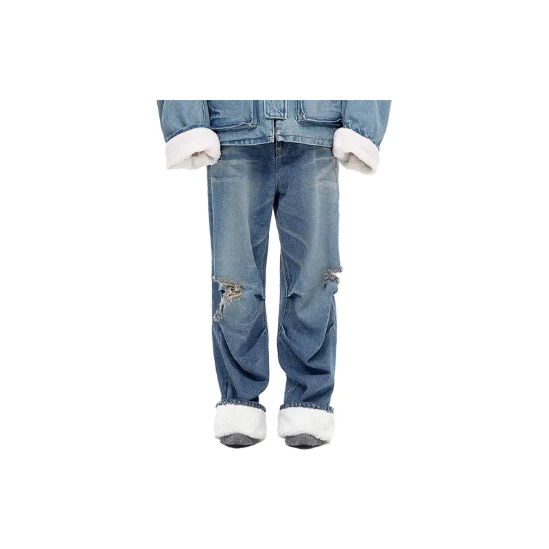 WE11DONE Ripped Straight leg Jeans-1