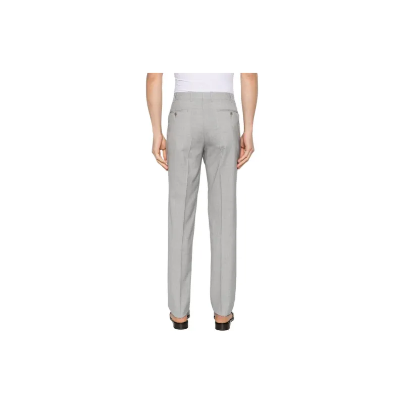 Canali Tapered-leg Wool Tailored Trousers-2