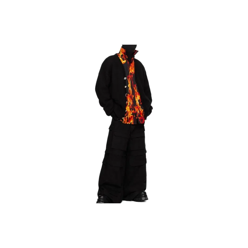 Vetements Shirts Men Black Orange-3