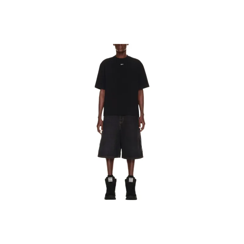OFF WHITE Arrows Tab Denim Shorts-1